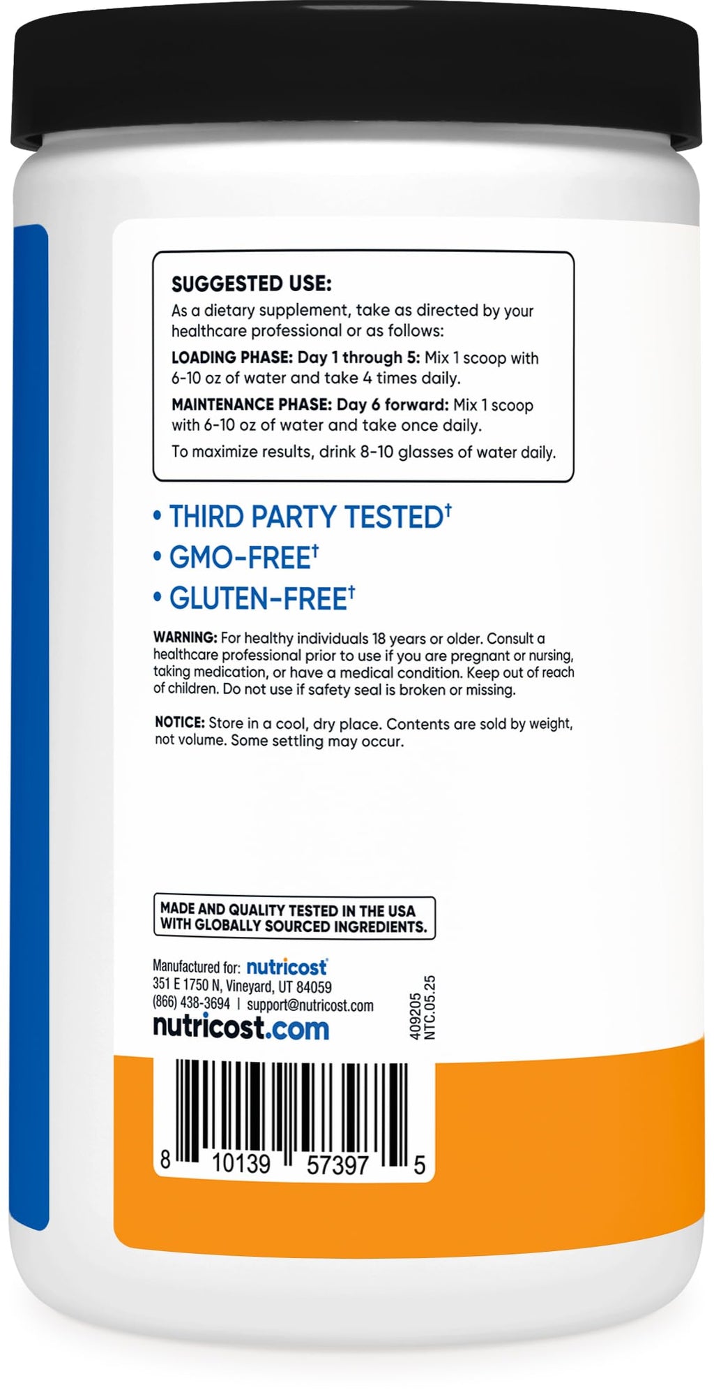 Nutricost Creatine Monohydrate Micronized Powder 500G - 100 Servings