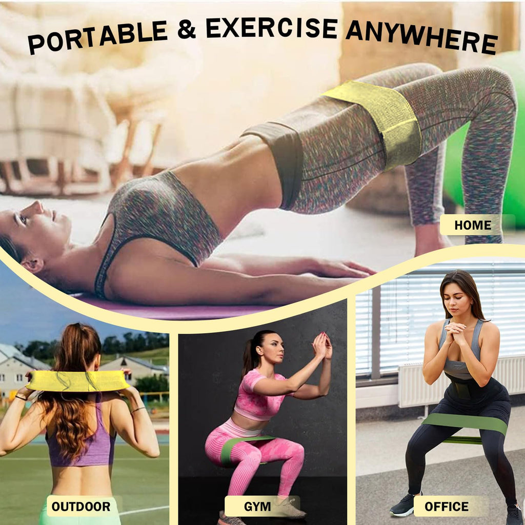 Non-Slip Fabric Resistance Bands for Working Out