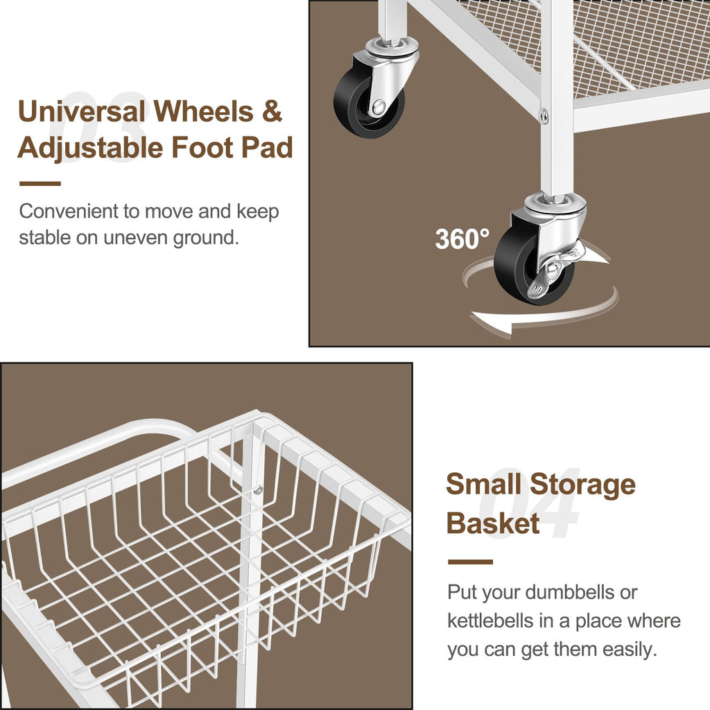 Workout Equipment Storage Cart