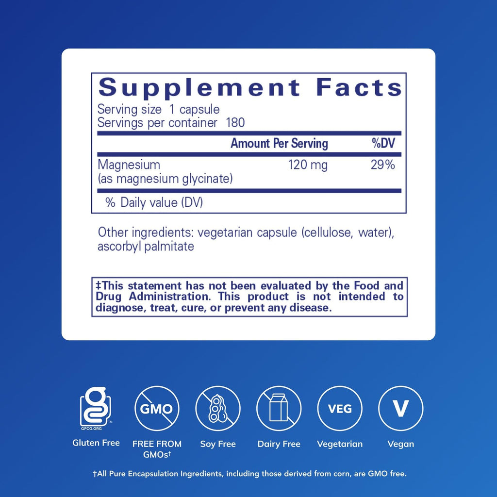 Pure Encapsulations Magnesium (Glycinate) -  90 Capsules