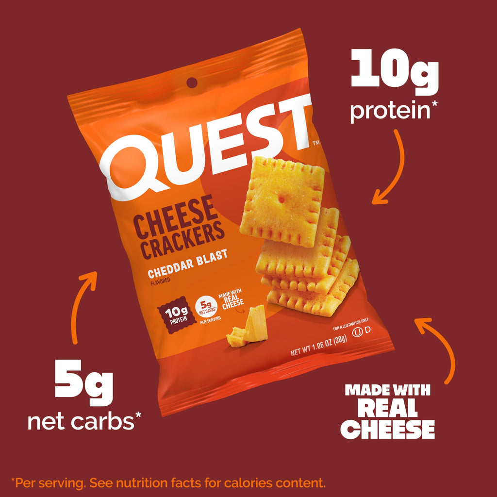 Quest Nutrition Cheese Crackers, 10g Protein, Made with Real Cheese