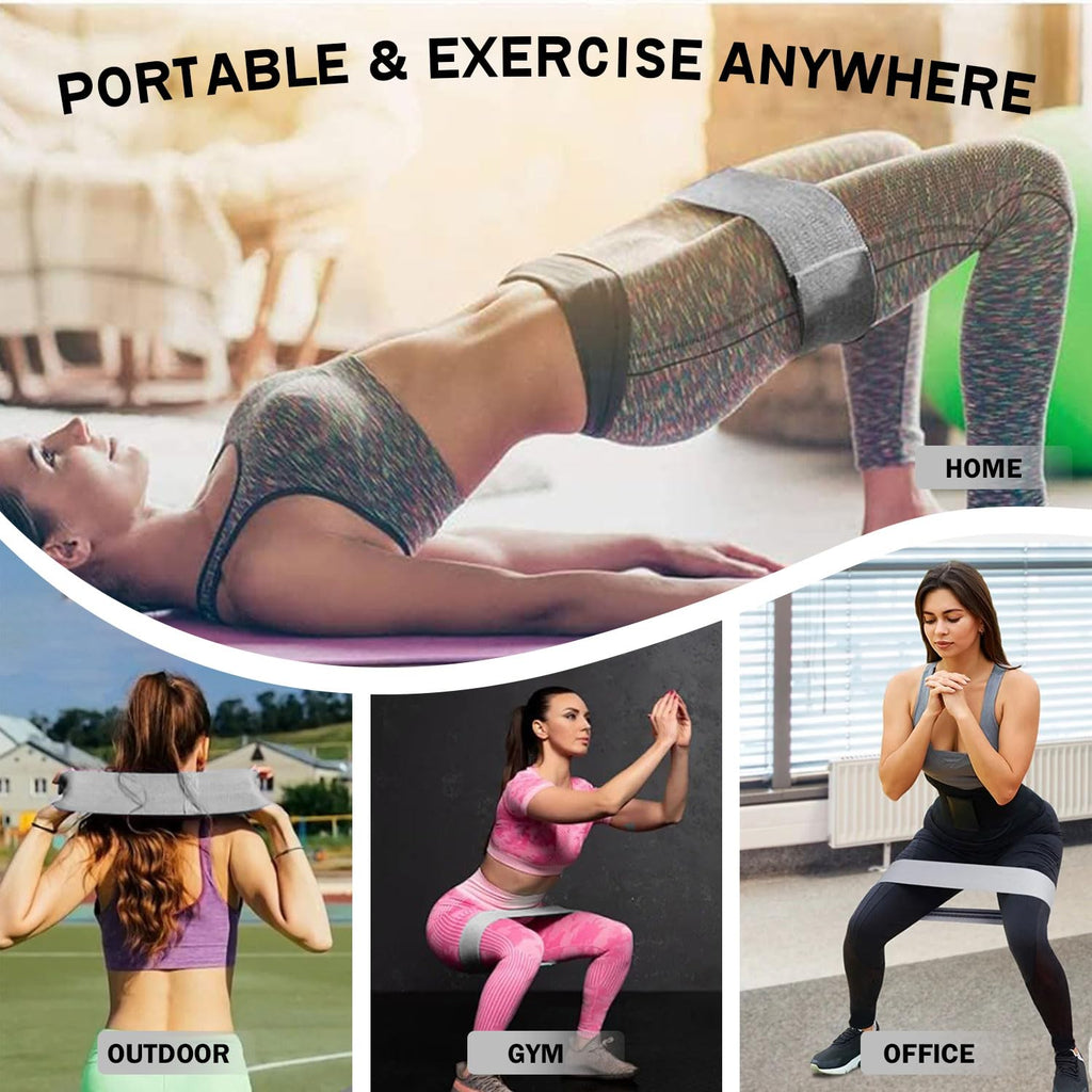 Non-Slip Fabric Resistance Bands for Working Out
