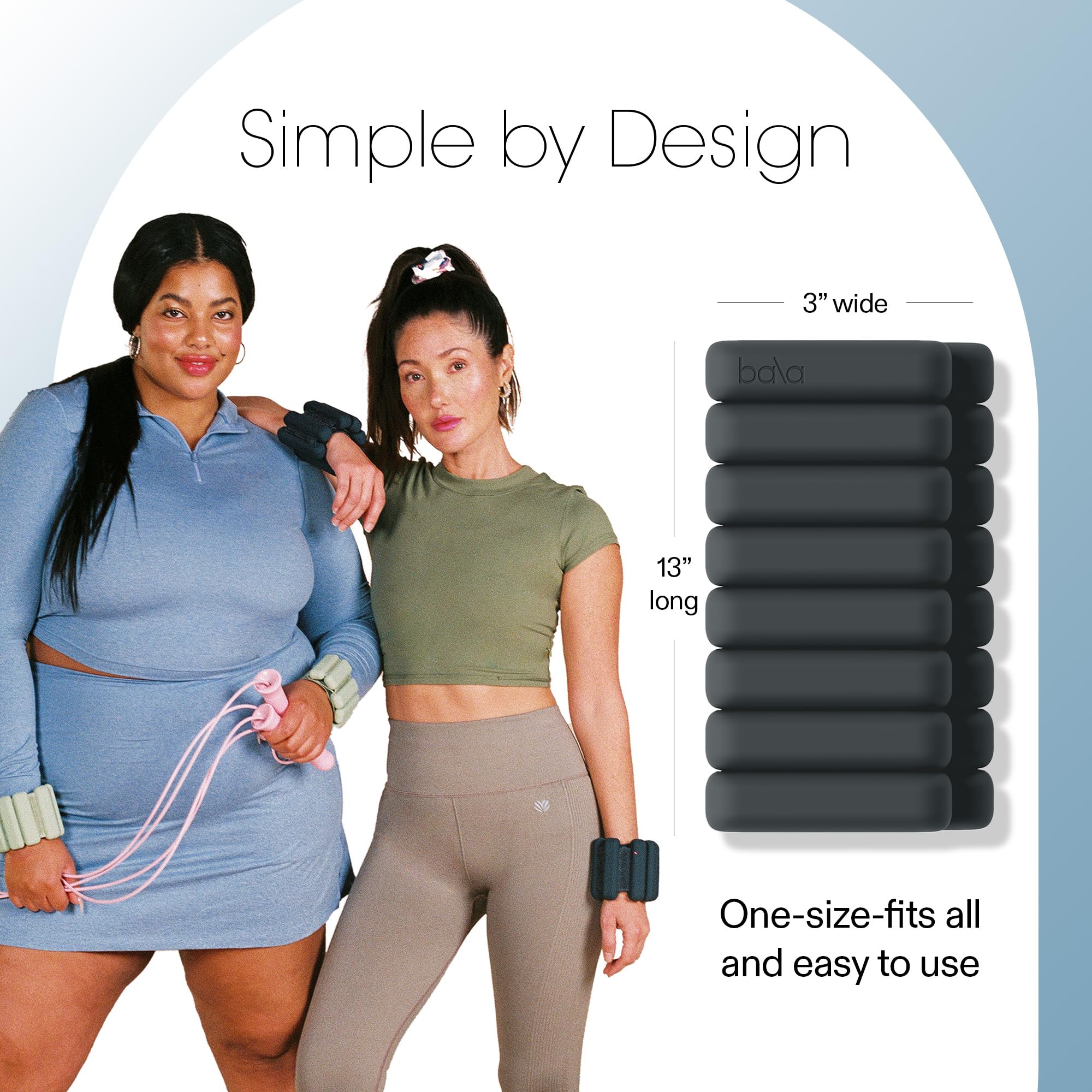Bala Bangles Wrist & Ankle Weights for Women & Men - Adjustable Silicone