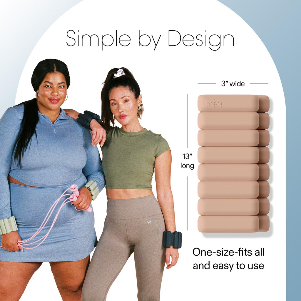 Bala Bangles Wrist & Ankle Weights for Women & Men - Adjustable Silicone