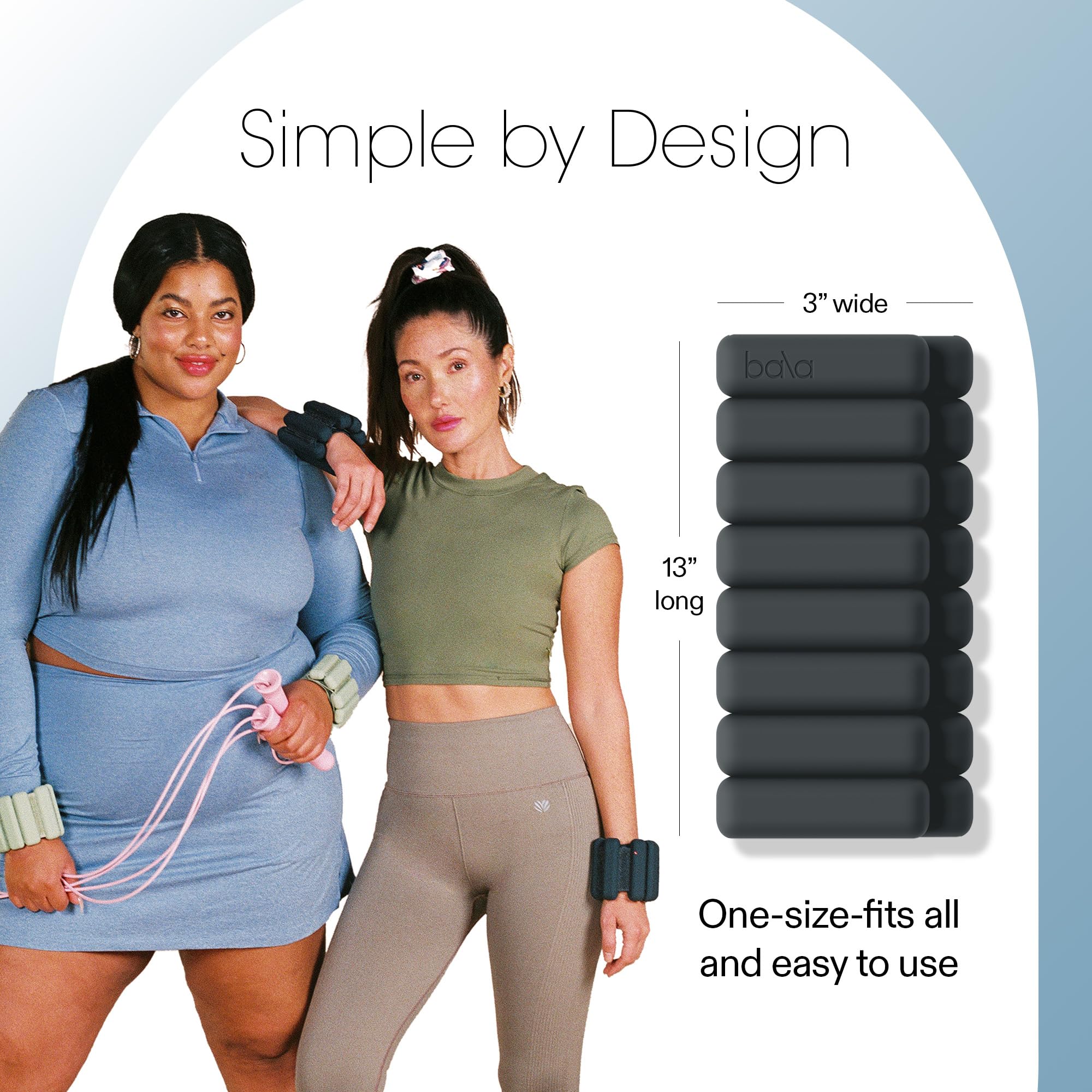 Bala Bangles Wrist & Ankle Weights for Women & Men - Adjustable Silicone