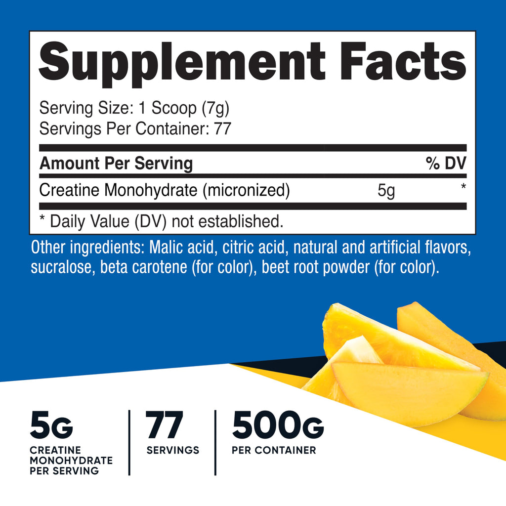 Nutricost Creatine Monohydrate Micronized Powder 500G - 100 Servings
