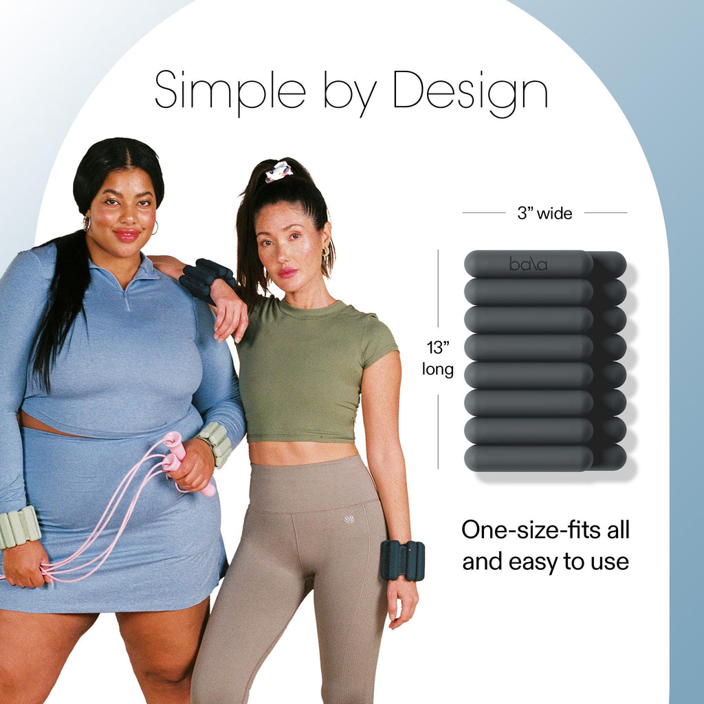 Bala Bangles Wrist & Ankle Weights for Women & Men - Adjustable Silicone