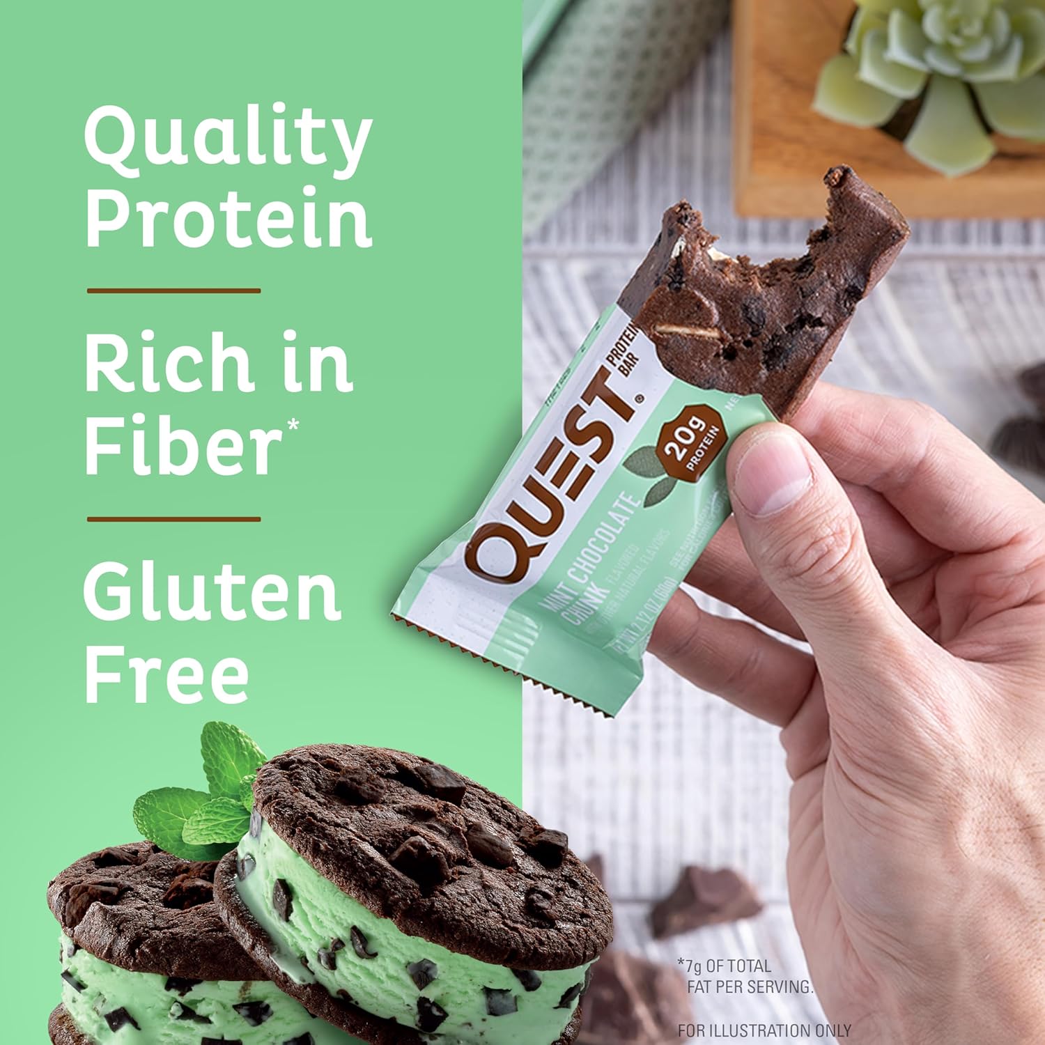 Quest Nutrition Blueberry Muffin Protein Bars, 20g Protein, Gluten Free