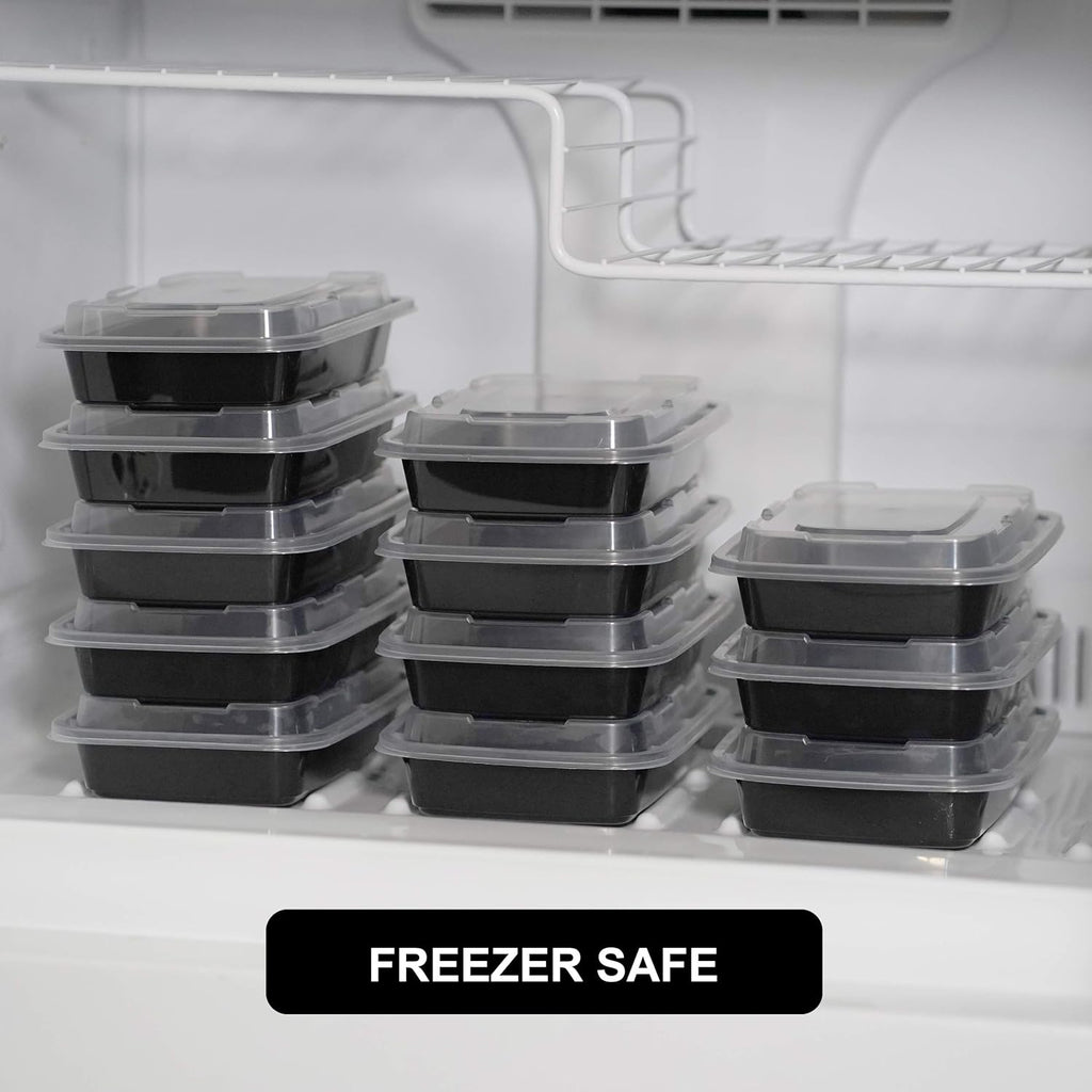 Freshware Meal Prep Containers [15 Pack] 1 Compartment Food Storage Containers with Lids