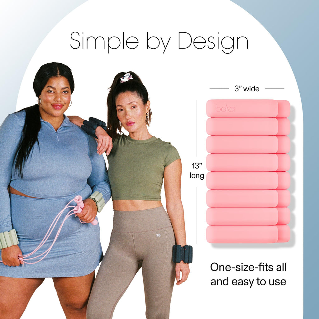 Bala Bangles Wrist & Ankle Weights for Women & Men - Adjustable Silicone