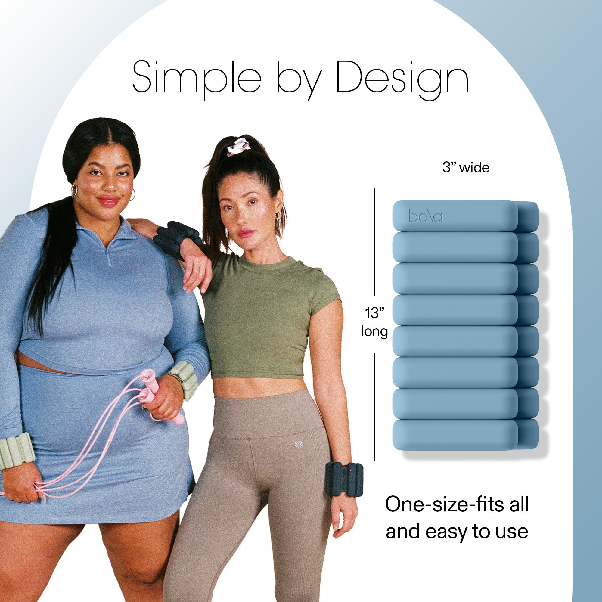 Bala Bangles Wrist & Ankle Weights for Women & Men - Adjustable Silicone